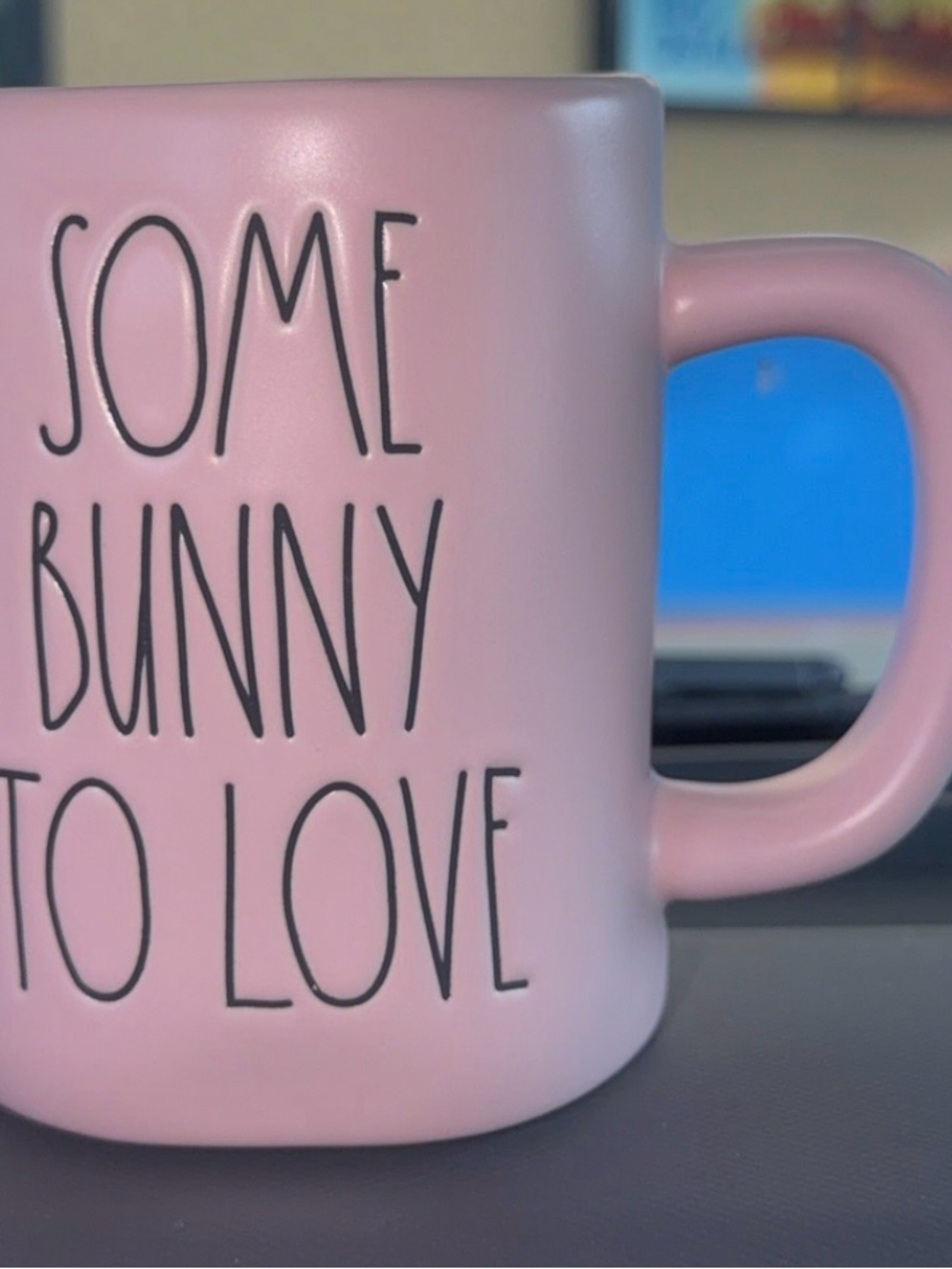 Rae Dunn Pink 'Some Bunny to Love' Ceramic Mug